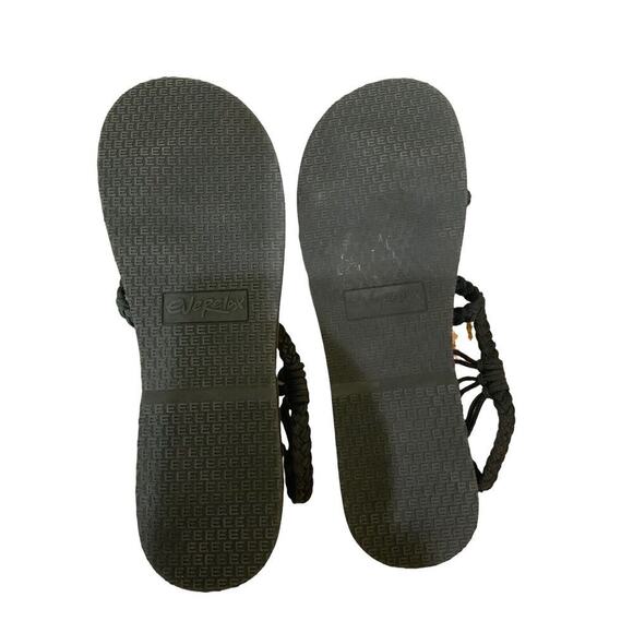 Everelax Women Size 11 Hand Woven Adjustable Straps Rope Braided Flat Sandals - Picture 7 of 10